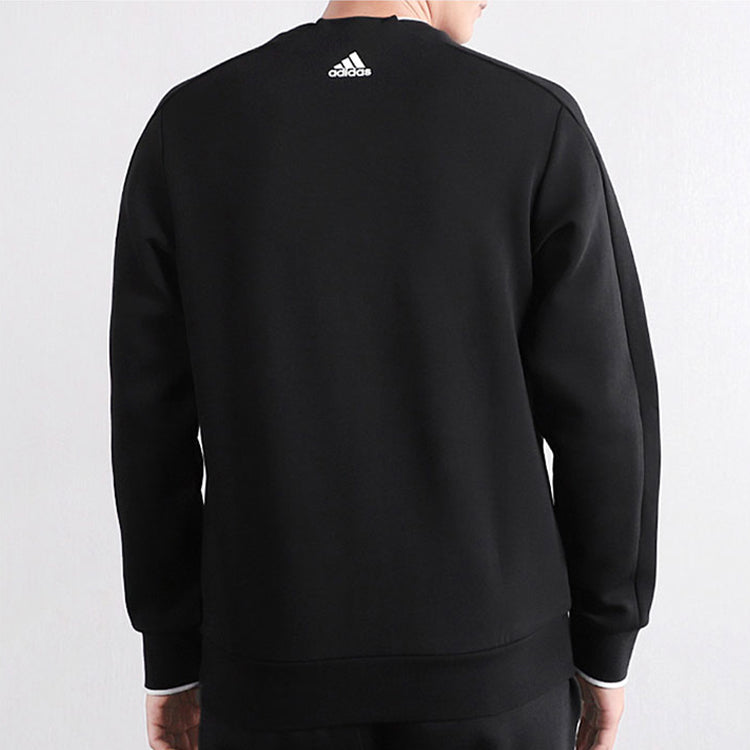 adidas logo Printing Round Neck Casual Running Black EH3785