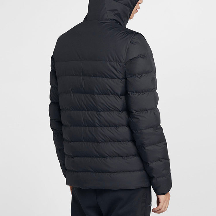 Men's Nike Casual Hooded Black Down Jacket AH2206-010