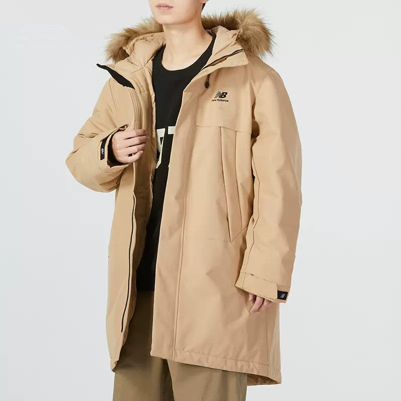 New Balance Long Puff Down Jacket Asia Sizing 'Tan' 5PC44303-BEI