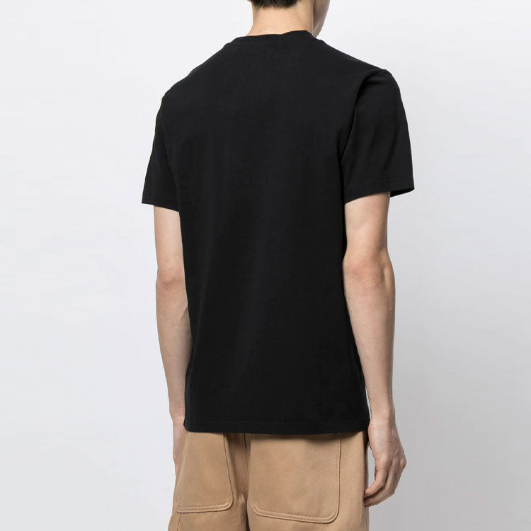 Men's KENZO Tiger Head Printing Round Neck Short Sleeve Black T-Shirt FB65TS0204YA-99