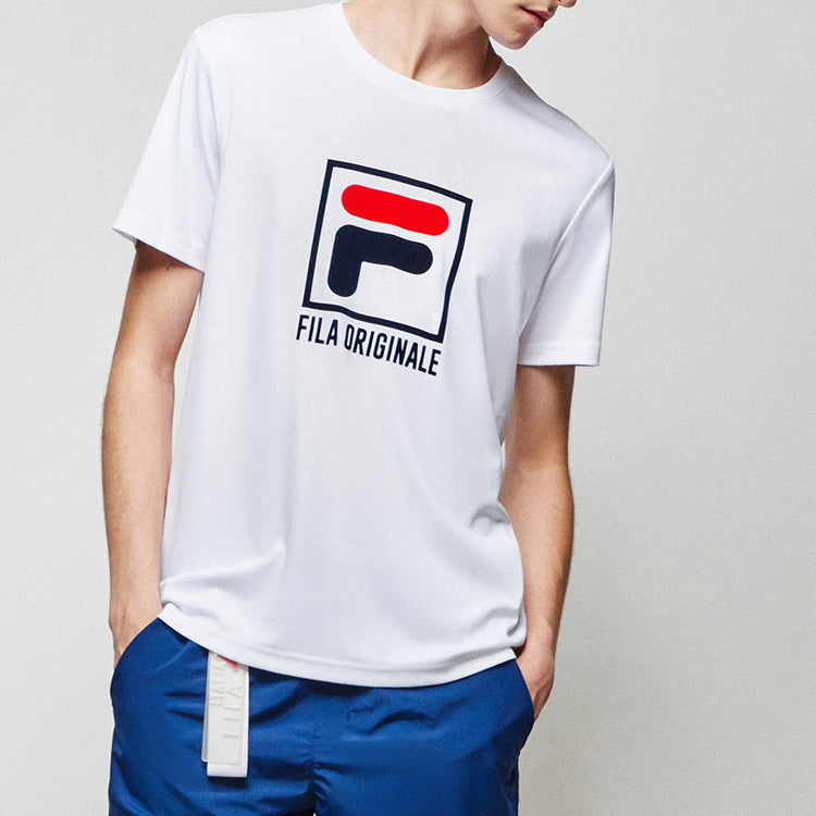 Men's FILA Sports Short Sleeve White T-Shirt F11M828106F-WT