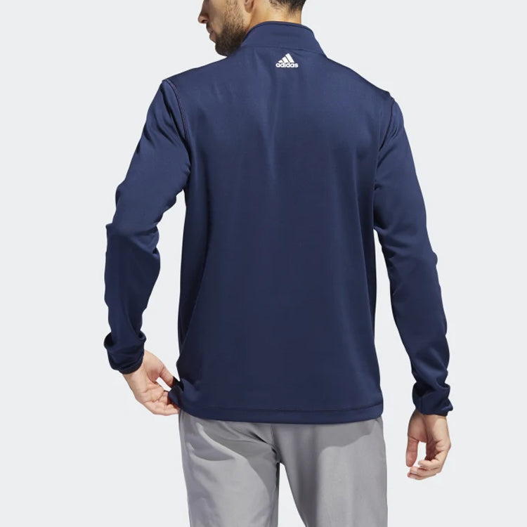 adidas Golf Sports Cardigan Long Sleeves Stand Collar Navy Blue FJ9981