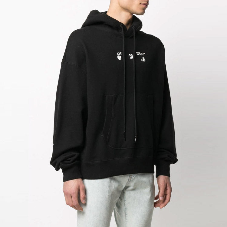 Off-White Men's SS21 Logo Sweatshirt Oversize Black OMBB073S21FLE0011001