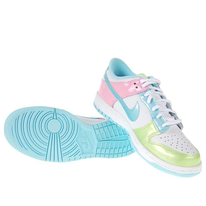 (GS) Nike Dunk Low 'White Pink Blue' 309601-144