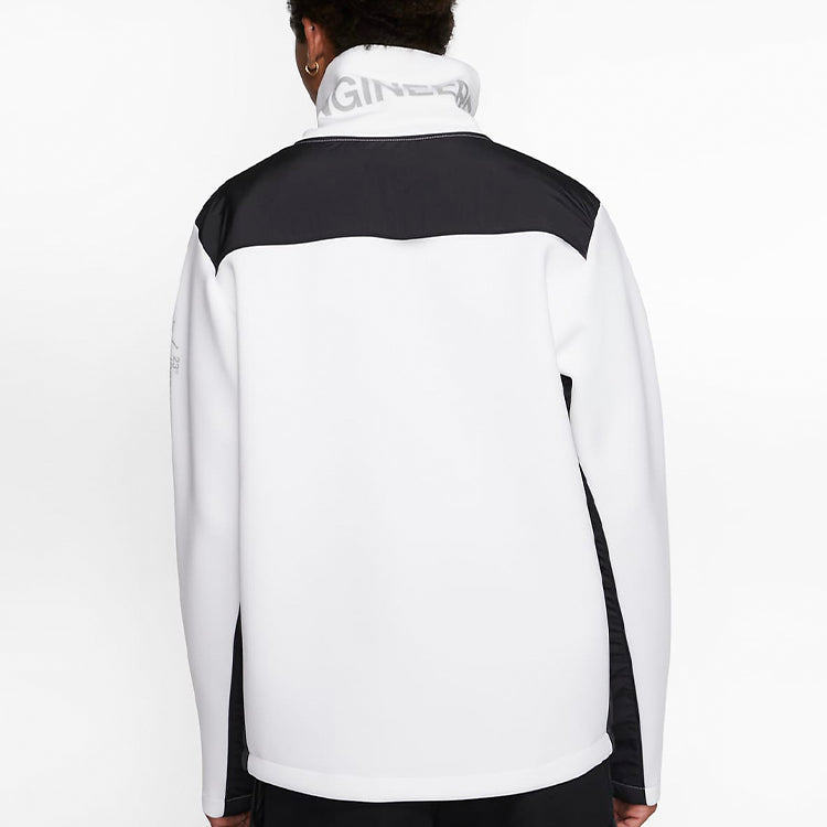 Air Jordan 23 Engineered Stand Collar Knit Contrasting Colors Half Zipper White BQ5738-100