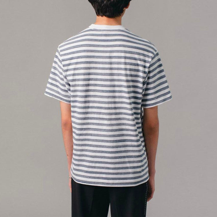 HUMAN MADE Stripe Love Logo Short Sleeve Unisex Navy Blue HM19CS025