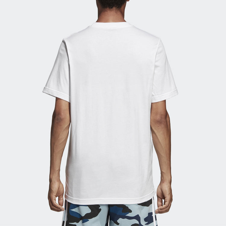 adidas originals Camouflage Logo Printing Short Sleeve White DX3676