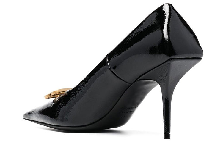 (WMNS) Balenciaga Square Knife BB 80mm Pumps 'Black Shiny Lambskin' 694712WBD821080