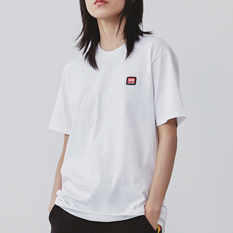 (WMNS) Vans Alphabet Logo Short Sleeve White VN0A4MNCWHT