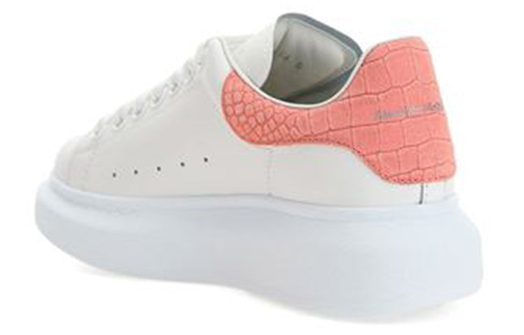 (WMNS) Alexander McQueen Oversized Sneaker 'Pink Embossed Suede Crocodile' 650788WHZ4K9648