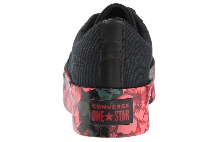 (WMNS) Converse One Star Ox Shoes Black/Red 561766C