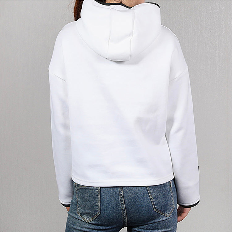 (WMNS) adidas logo Printing Athleisure Casual Sports Pullover Hoodie White FR5976