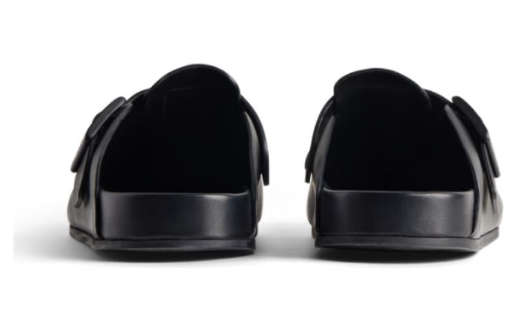 (WMNS) Balenciaga Sunday Leather Clogs 'Black' 761284WCEA11000