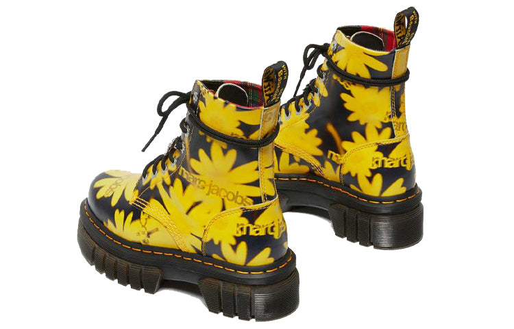(WMNS) Dr. Martens Audrick x Heaven By Marc Jacobs Daisy Platform Boots 'Black Yellow' 27513032