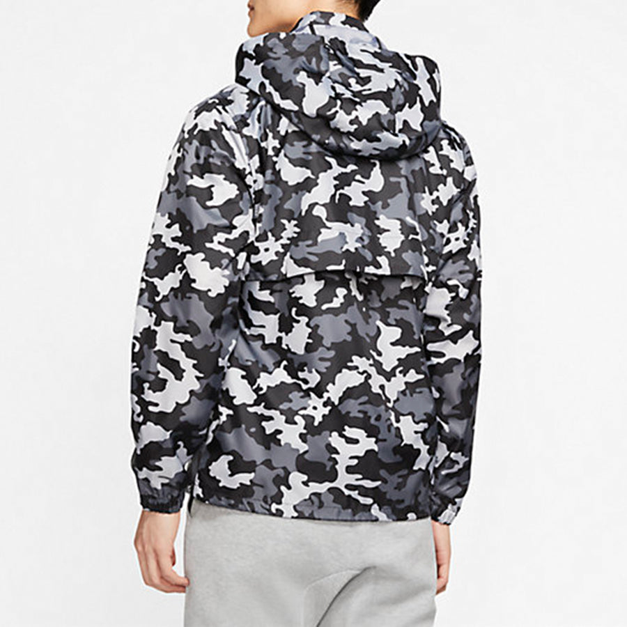 Nike Camouflage Pattern Loose Zipper Long Sleeves Jacket Black BV2980-010