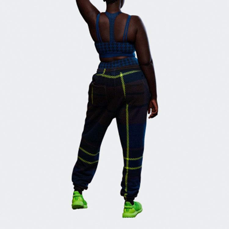 adidas originals x IVY PARK Crossover Contrast Color Stitching Bundle Feet Sports Pants/Trousers/Joggers Blue HL3997