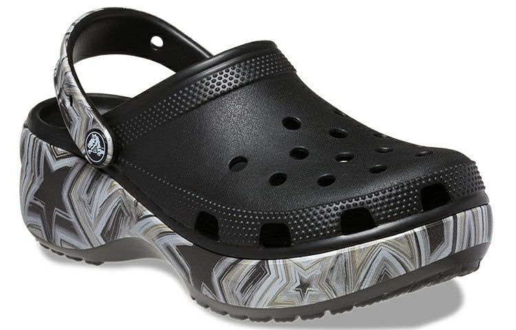 (WMNS) Crocs Classic Crush Disco Clog 'Black' 208123-0C4
