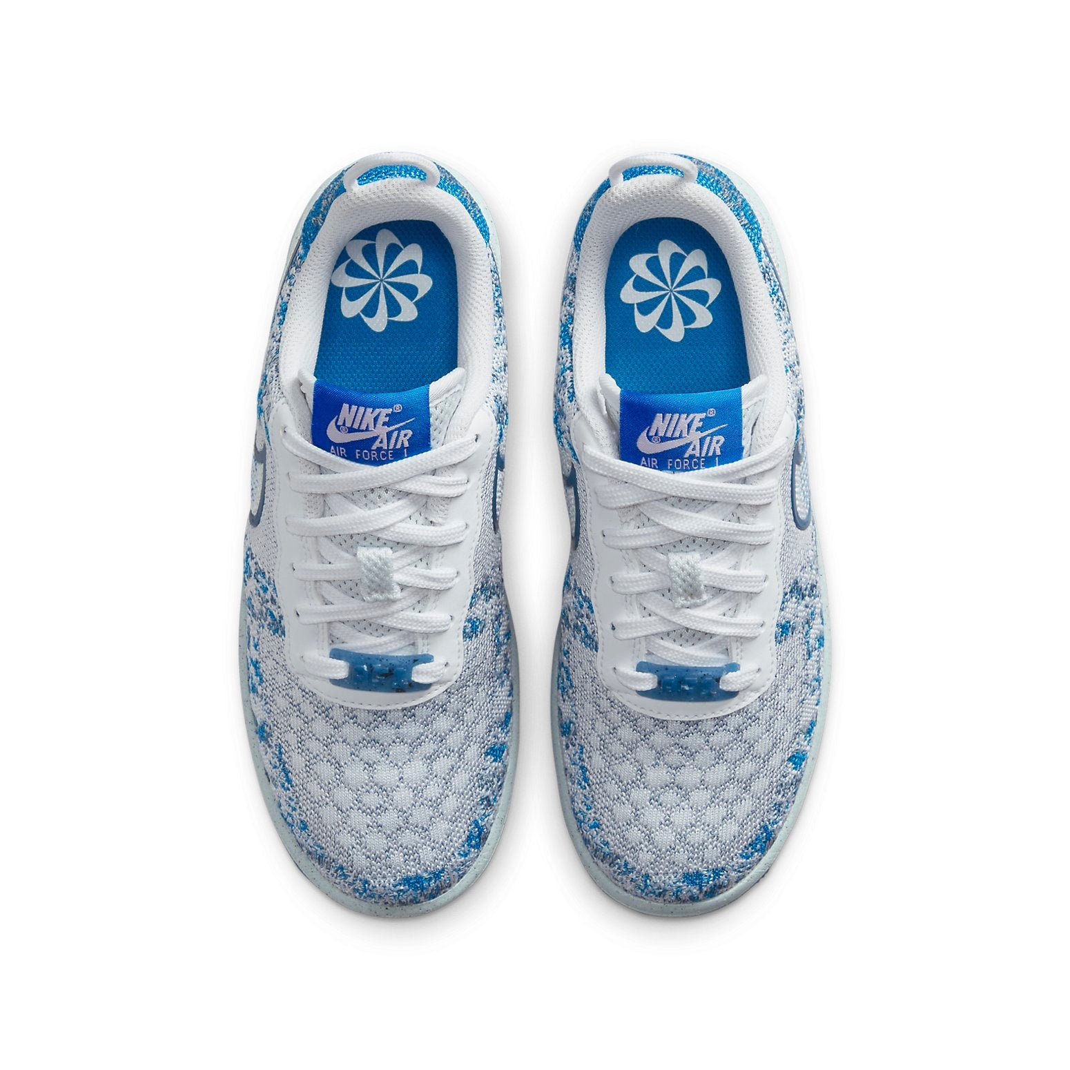 (GS) Nike Air Force 1 Crater Flyknit 'White Dark Marina Blue' DM1060-100