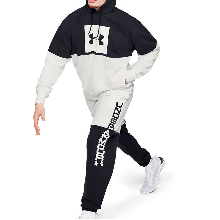 Under Armour Overtime Pique Fleece Pants 'White Black' 1345603-112