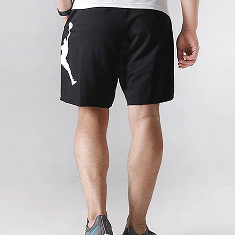 Air Jordan Jumpman Large Logo Printing Sports Knit Shorts Black AQ3116-010