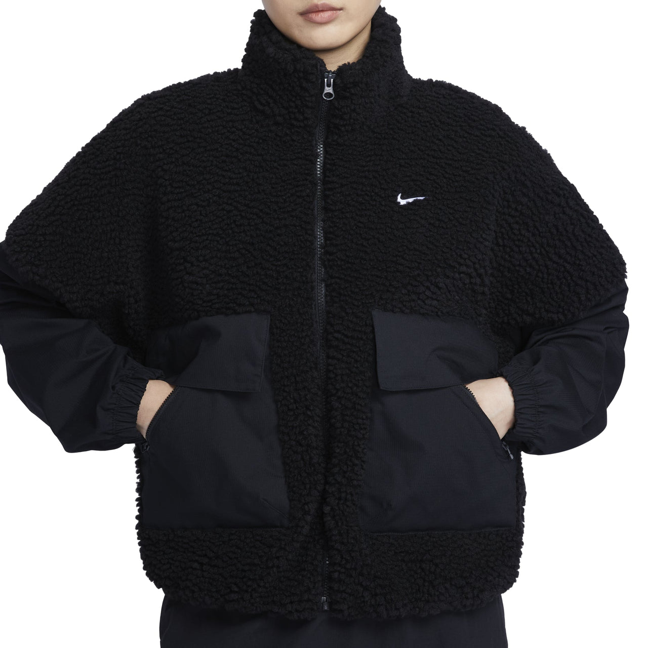 (WMNS) Nike Sportswear Essential Jacket Asia Sizing 'Black' FV8017-010