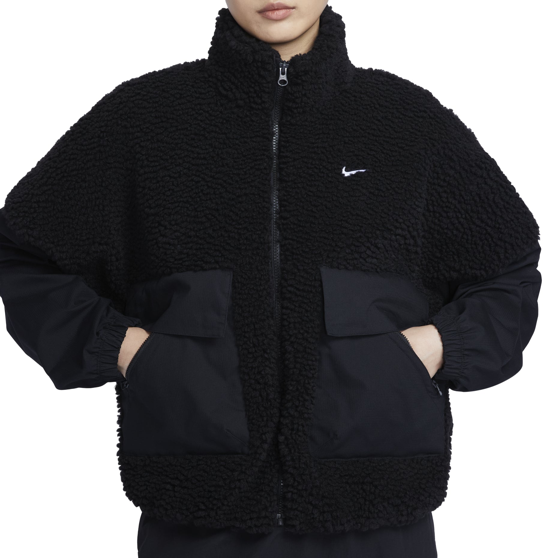 (WMNS) Nike Sportswear Essential Jacket Asia Sizing 'Black' FV8017-010