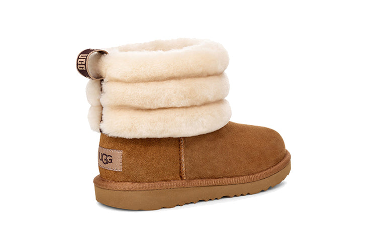 (PS) UGG Fluff Mini Quilted Fleece Lined Brown 1103612T-CHE