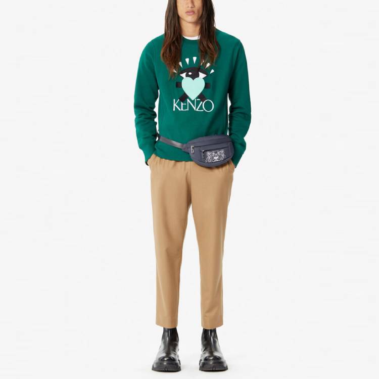 KENZO Love Large Eye Embroidered Pattern Sweatshirt 'Green' F965SW3124X4-53