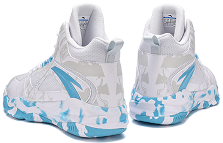 ANTA Badao Basketball High Top Shoes 'White Blue' 112141649S-3