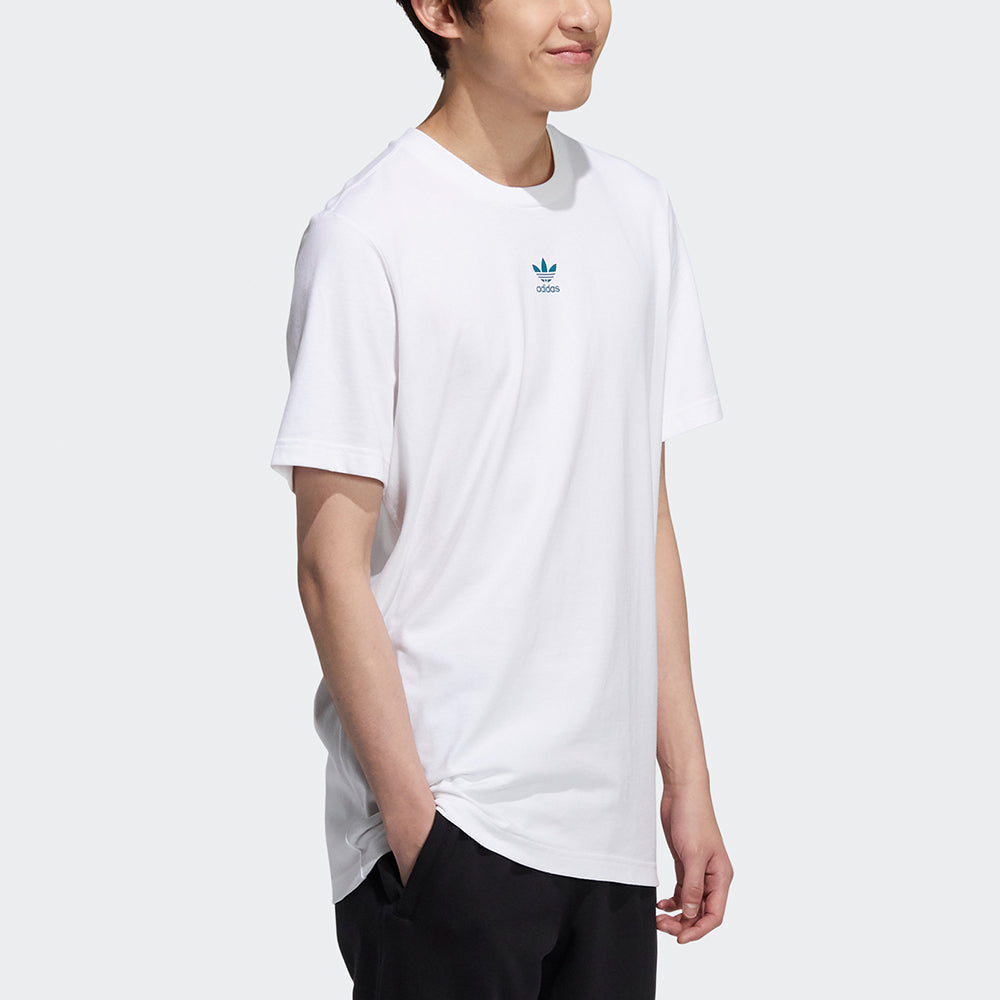 adidas originals Ts Ss Tee Logo Printing Sports Round Neck Short Sleeve White H46694