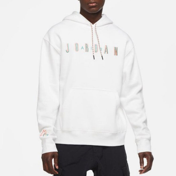 Air Jordan Sport DNA Solid Color Fleece Lined hooded Pullover Sports White CK9568-100