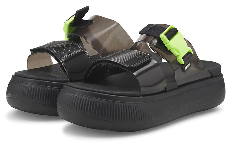 (WMNS) PUMA Suede Mayu Pop Sandal 'Black Fizzy Light' 384433-01