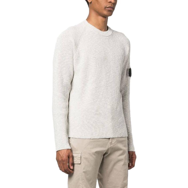 STONE ISLAND Shadow Project Logo Patch Knitted Jumper 'Grey' 78195121R-V0035