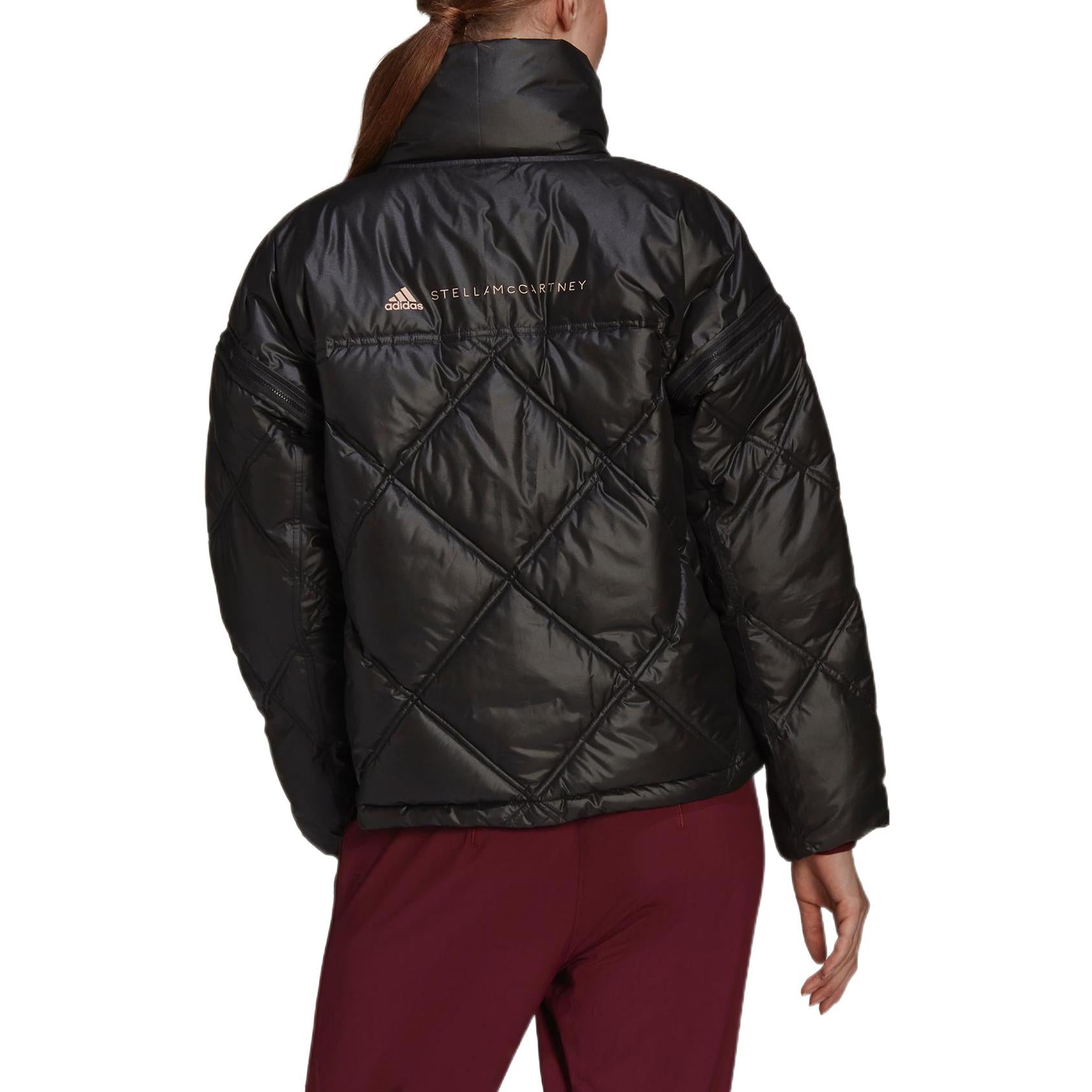 (WMNS) adidas Stella McCartney Bomber Crop Puffer Jacket Asia Sizing 'Black' GQ5978