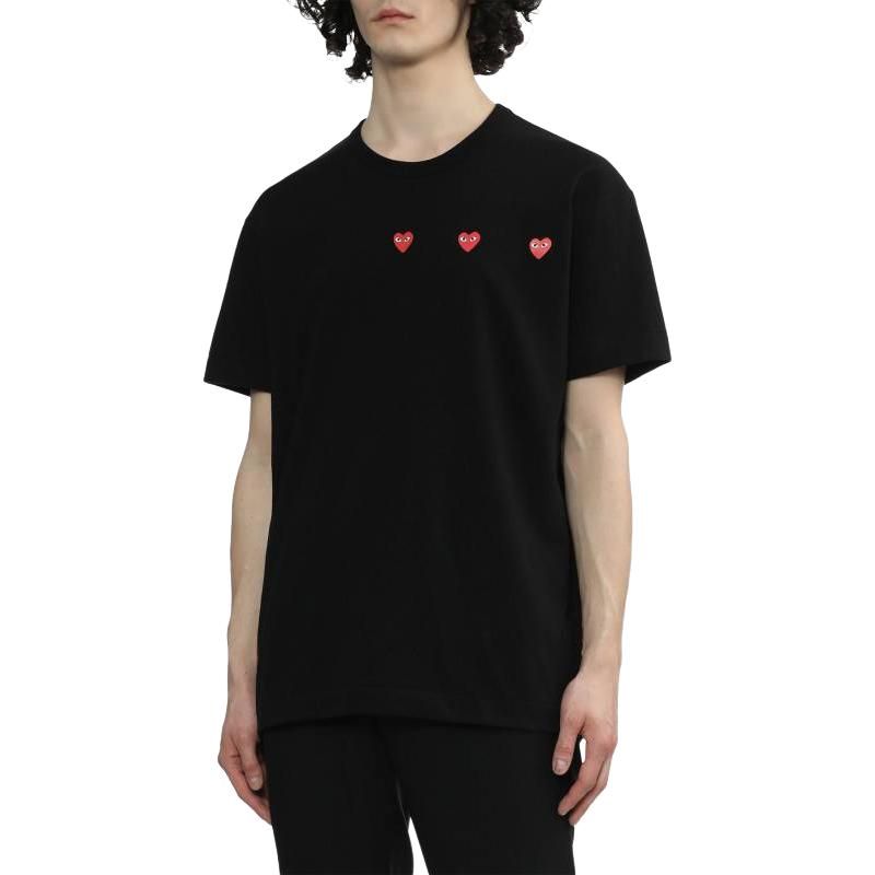 COMME des GARCONS PLAY SS25 Multi Red Heart T-Shirt 'Black' AX-T337-051-1