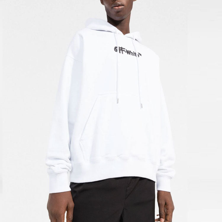 Men's Off-White Chest Alphabet Ordinary Version White Pullover OMBB085F22FLE00201100110