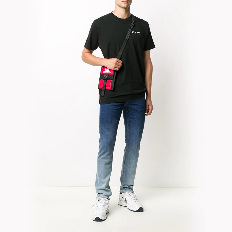 Off-White Logo Printing Short Sleeve Black OMAA027F20FAB0021001