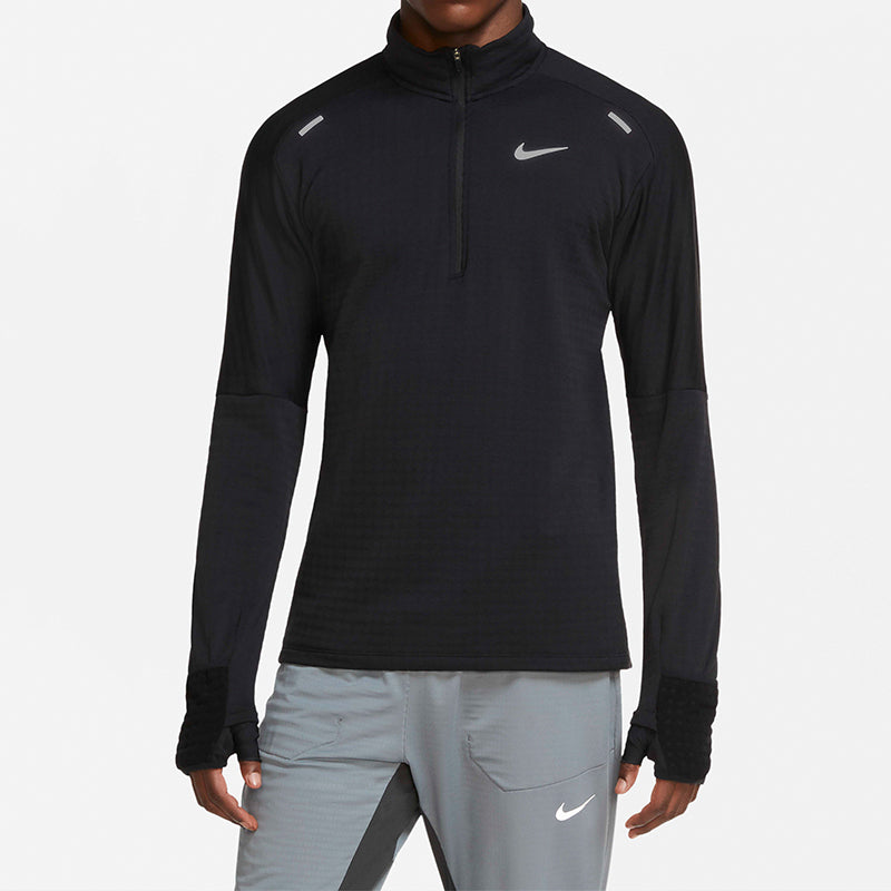Men's Nike Sphere Dri-FIT Half Zipper Fleece Stay Warm Running Training Long Sleeves Pullover Black CU6088-010