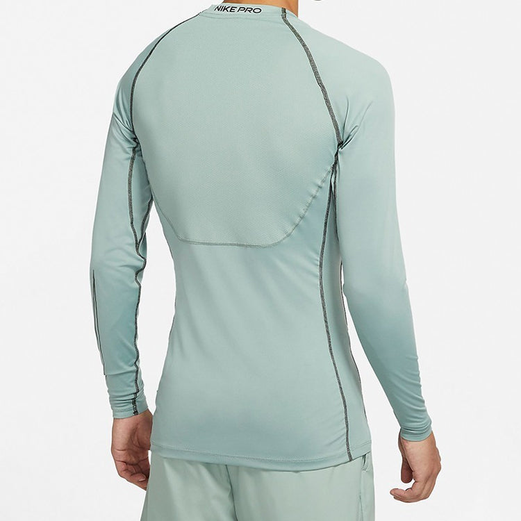 Men's Nike Pro Dri-fit Athleisure Casual Sports Round Neck Long Sleeves Green T-Shirt DD1991-357