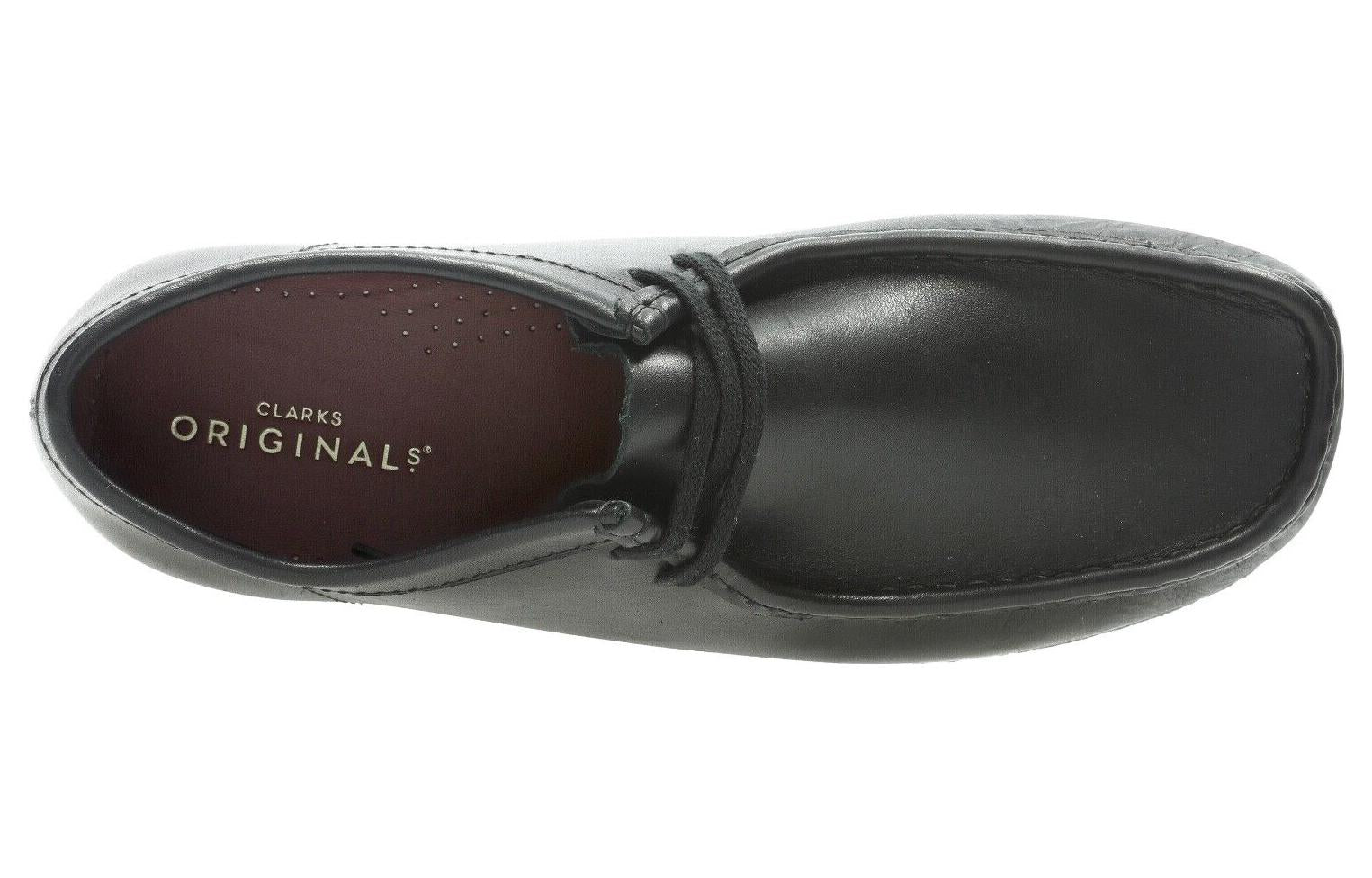 Clarks Wallabee Boots 'Black Leather' 26155514