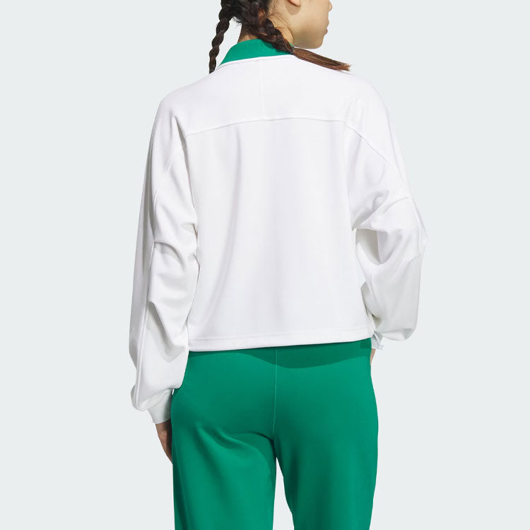 (WMNS) adidas Verbiage Polo Shirt Asia Sizing 'White Green' JE3617