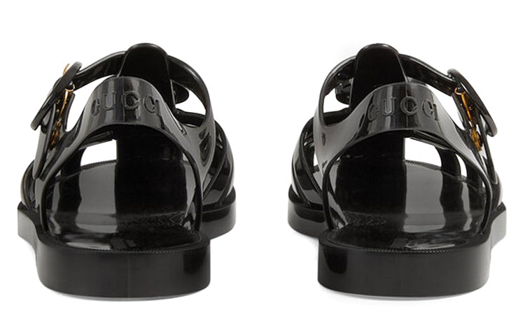 (WMNS) Gucci GG Sandals 'Black' 676971-JFM00-1000