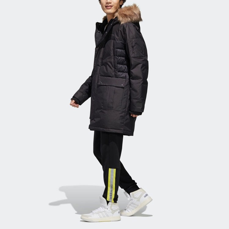adidas neo Sports hooded down Jacket Black GJ8829