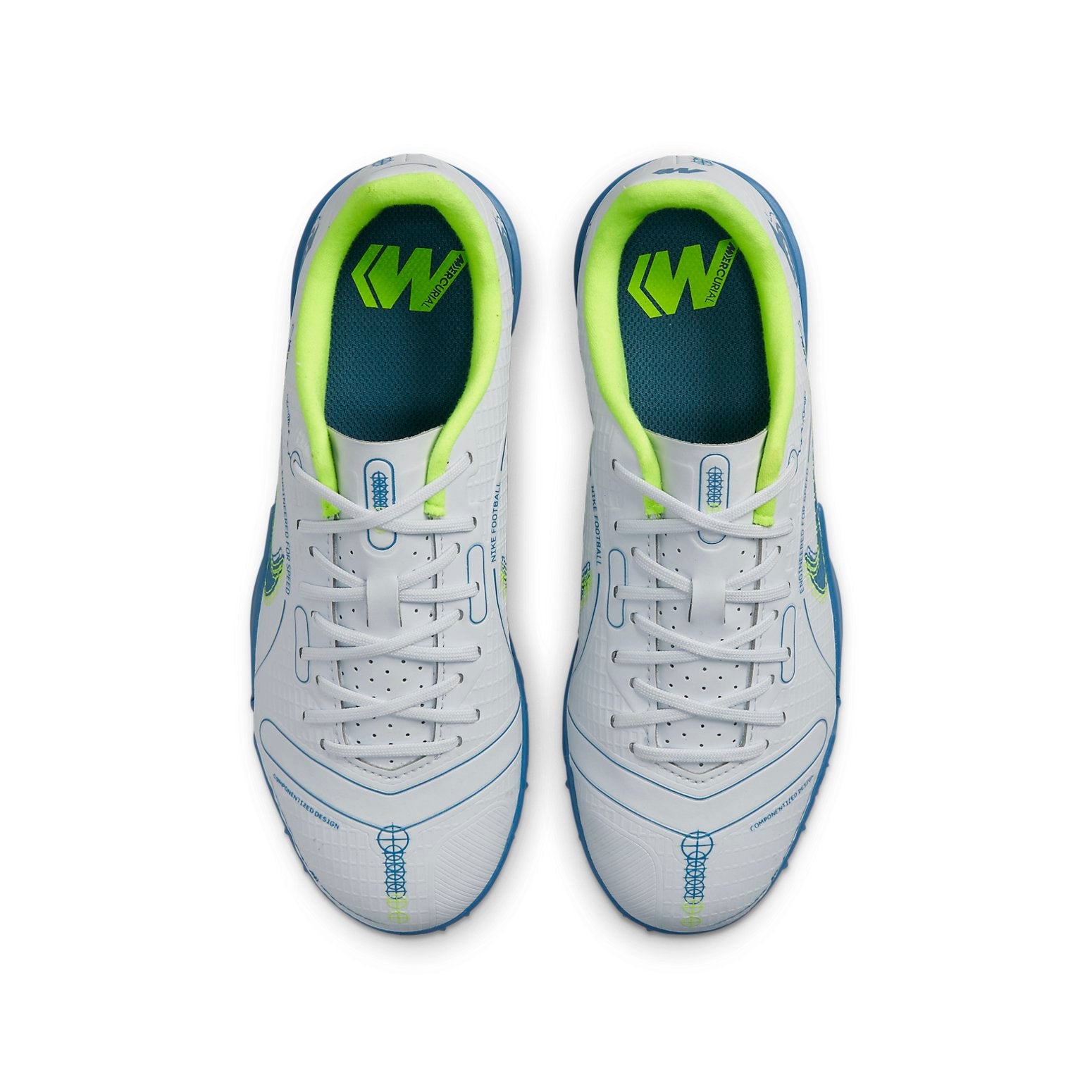 (GS) Nike Junior Mercurial Vapor 14 Academy TF 'Gray Blue Green' DJ2863-054