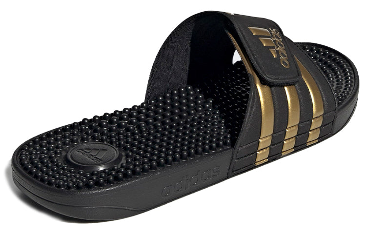 adidas Adissage Slides 'Black Gold Metallic' EG6517