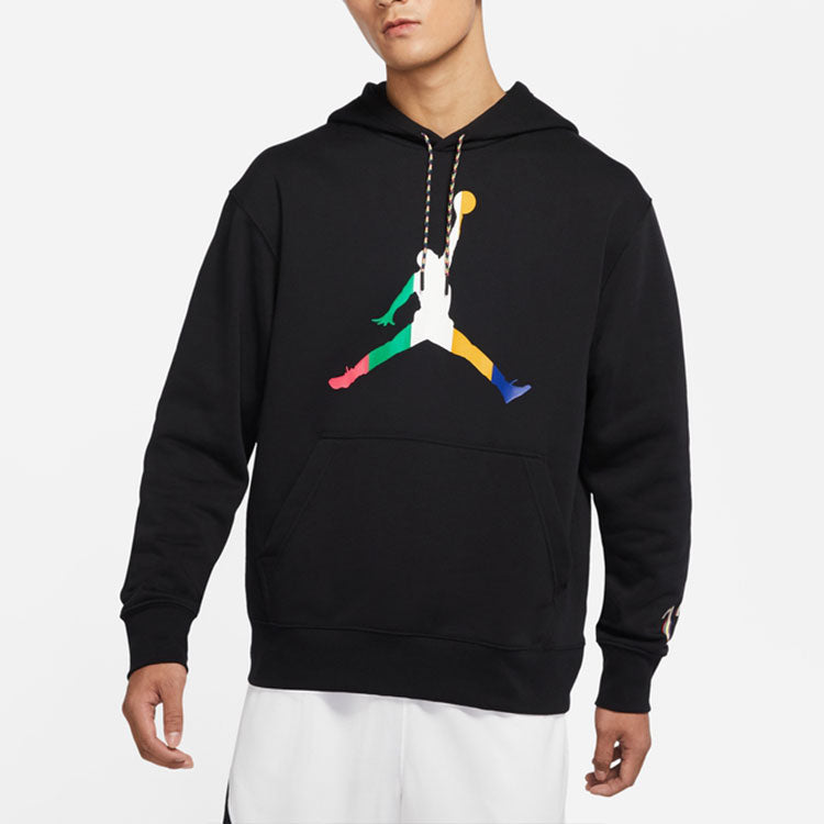 Men's Air Jordan Multi-Color Large Logo Printing Autumn Black DN1471-010