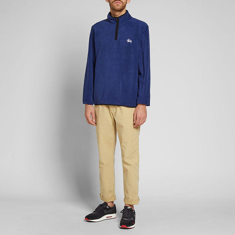 Stussy Unisex Polar Fleece Sweatshirt Blue 46895314