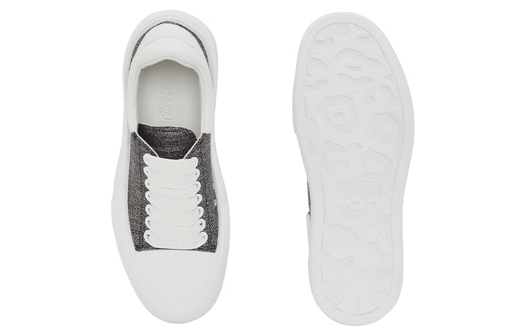 (WMNS) Alexander McQueen Deck Skate Plimsoll Shoes 'White Grey' 697120W4US18462