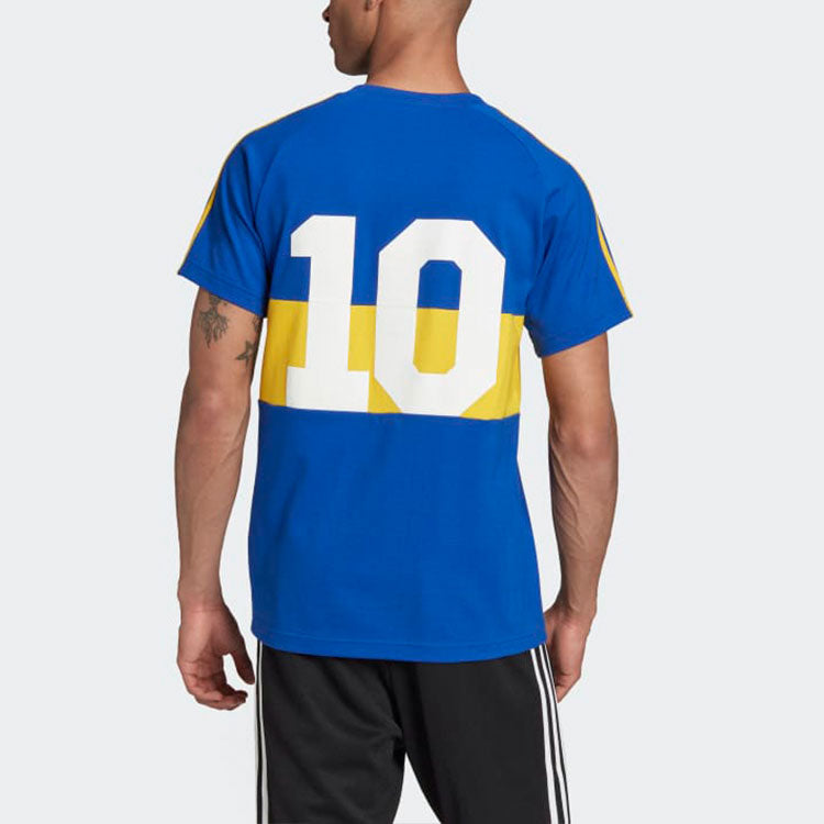 adidas originals Colorblock Back Alphabet Printing Short Sleeve Blue HC0300