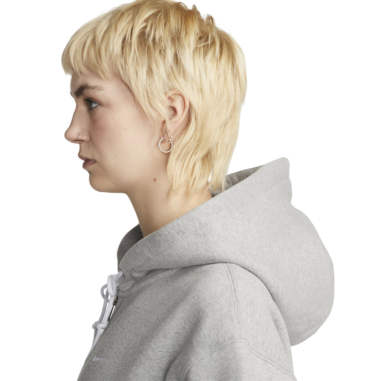 Nike Solo Swoosh Full-Zip Hoodie 'Grey Heather & White' DR0403-063